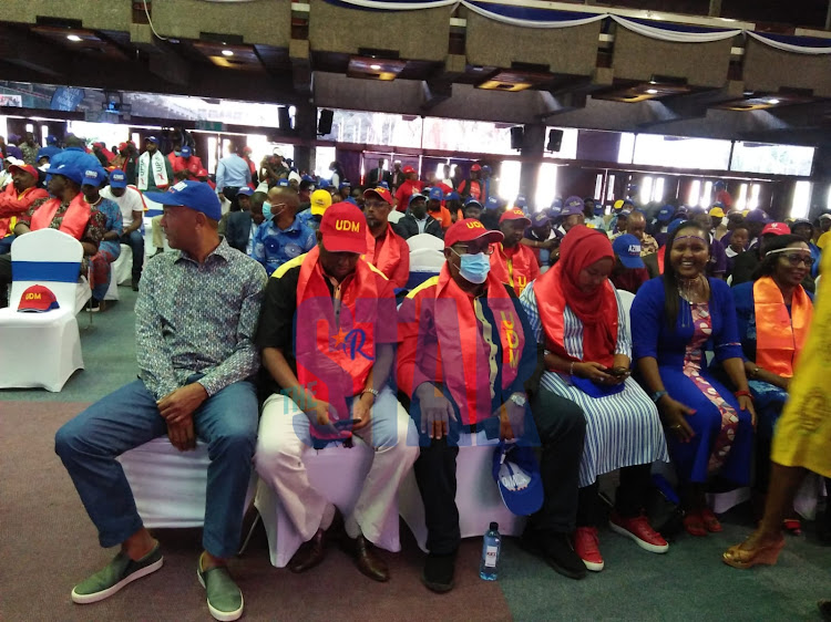 Azimio delegates arrive at KICC ahead of flagbearer unveiling on March 12, 2022.