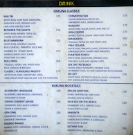 Hakunamatata Manipal menu 1