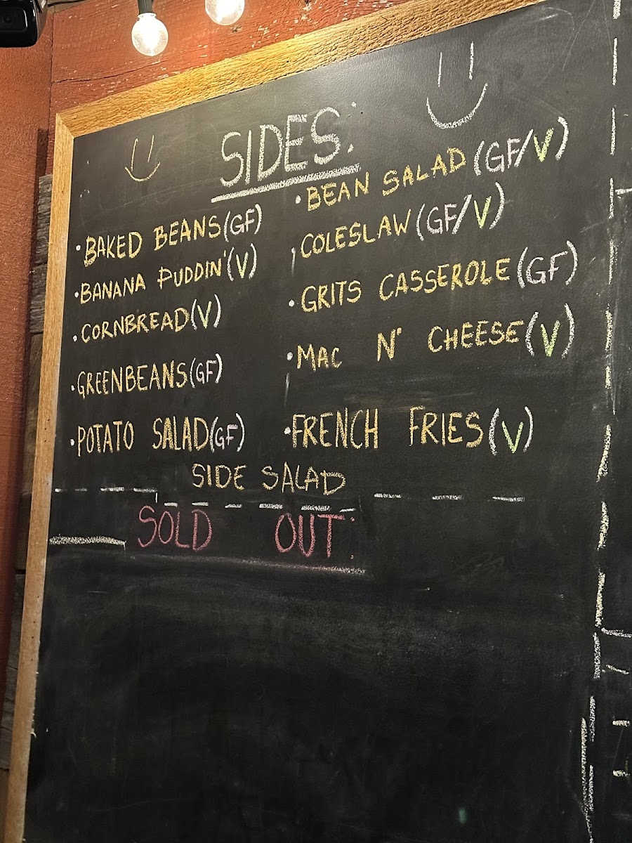 Edley's Bar-B-Que gluten-free menu