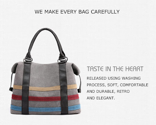 Title 7, Canvas Stripe Womens Bag, a stylish and practi...