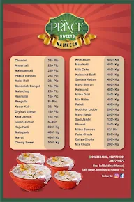 Prince Sweet And Namkeen menu 2