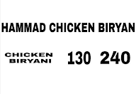 Hammad Chicken Biryani menu 2