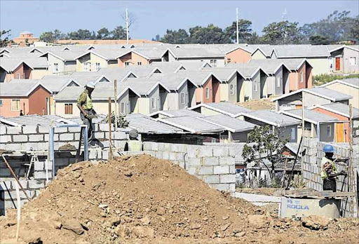 Construction of RDP homes is still underway for families from Fynbos, East Bank and Ndancama informal settlements Picture: SINO MAJANGAZA