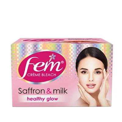 Fem Crème Bleach - Saffron & Milk - 24 gm