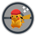 Pikachu wearing Rei’s cap