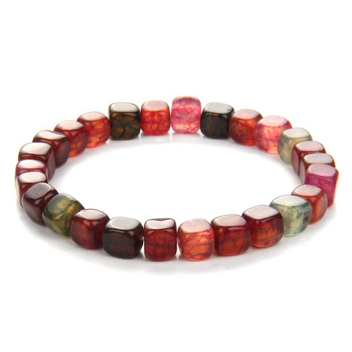 Title 2, Tourmaline Agate Bracelet Square Stone for Wome...