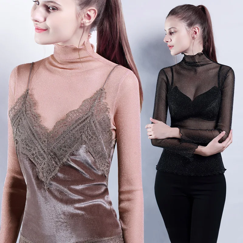 Title 2, İnce Siyah Yüksek Yaka Dipli Kadın Uzun Kollu İ...