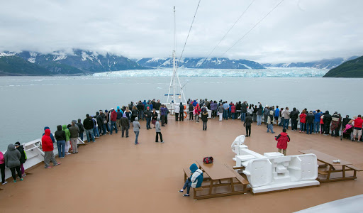 A look at Hubbard Glacier, 200 miles northwest of Juneau, Alaska, from ms Oosterdam. 