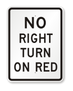 Arkansas Road Signs no right turn ahead