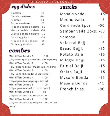 The Brunch Box Diner menu 