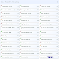 Kaati Zone Rolls & Wraps menu 2