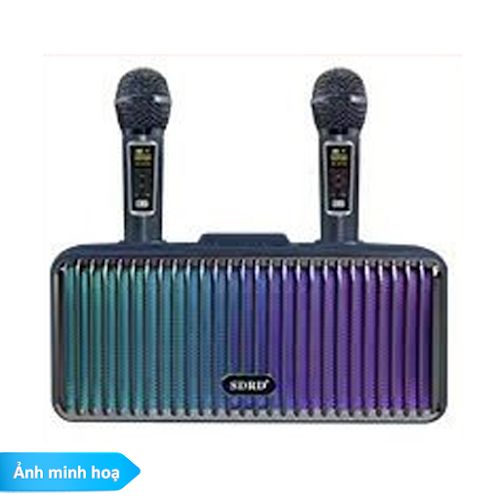 Loa bluetooth karaoke SDRD SD319 Pro (kèm 2 mic) -Xanh đen