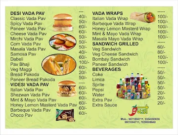 Just Vada Pav menu 