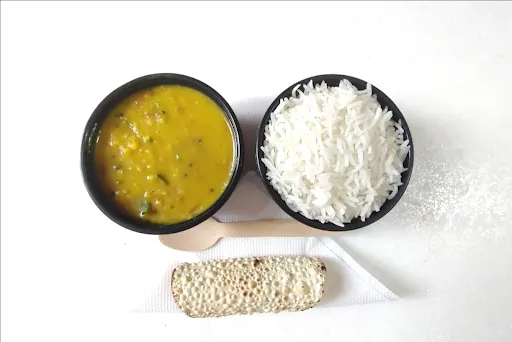 Steamed Rice [250 Ml] With Dal Fry [250 Ml]