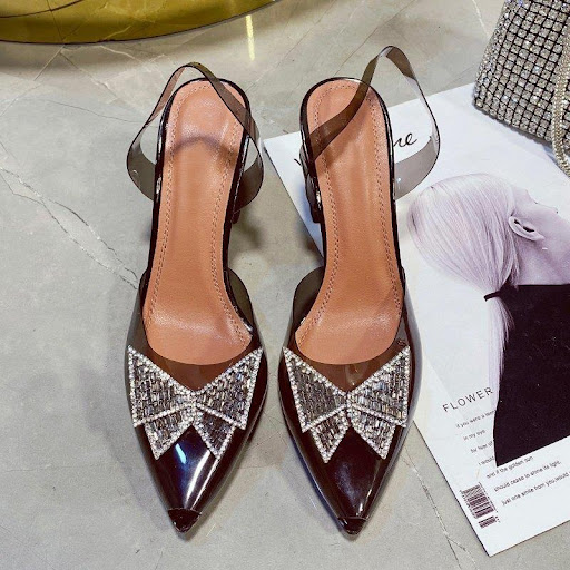 Title 2, Fairy Baotou Rhinestone Bowknot High Heel Shoes...