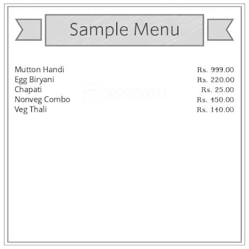 Nawabi Zaika menu 