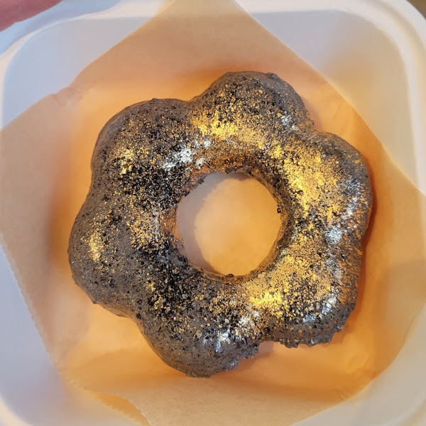 Black sesame mochi donut