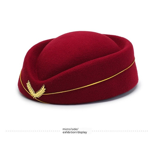 Title 1, Simple And Versatile Flight Attendant Berry Hat
