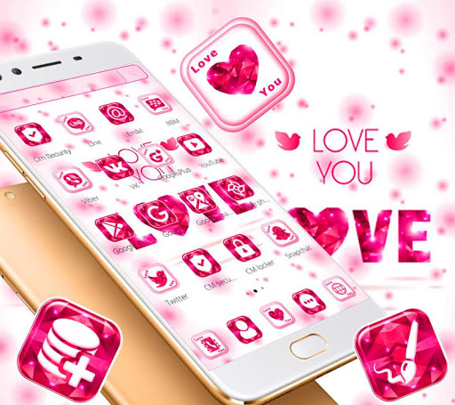 Red Heart Love Launcher Theme ?