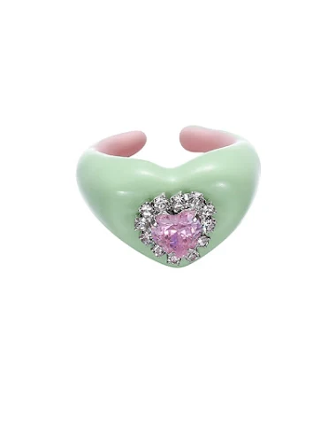 Dopamine Style Cute Ruffled Heart S - 1