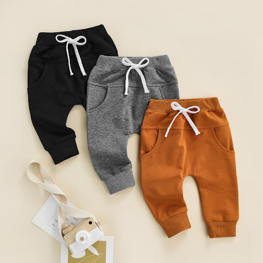 Title 5, Three-Color Rope Trousers for Children. Comfort...