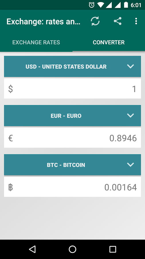 Exchange: rates and converter - Bitcoin - Android Apps on Google Play