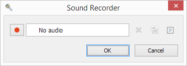 The Recording window will pop up. You can click on the Sheet icon to show the script below.