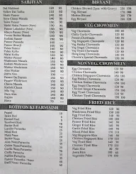 Chawla Fast Food menu 1