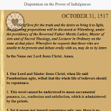 The Ninety-five Theses, written by Marti