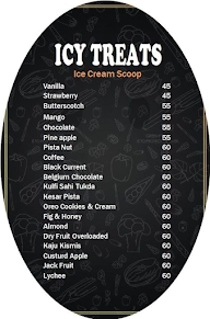 Icy Treats menu 1
