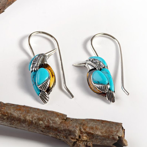 Title 2, Vintage Turquoise Sen Earrings and Necklace set...