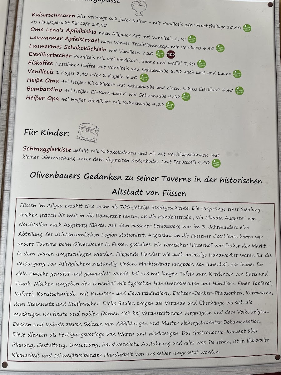 Beim Olivenbauer - Füssen gluten-free menu