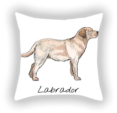 Title 10, Cotton and Linen Printed Pillow Cover with Shor...