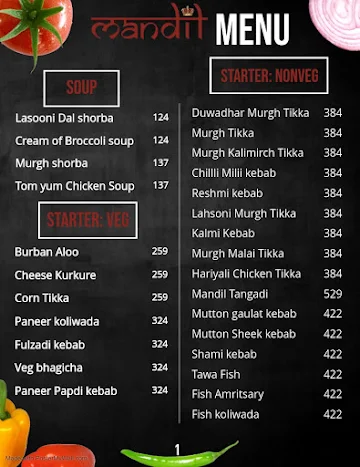 Mandil - Hitech Branch menu 