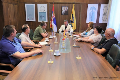 Vršilac dužnosti direktora Pošte Srbije sa predstavnicima sindikata o rezultatima poslovanja