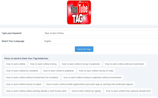 YouTube Tag Generator