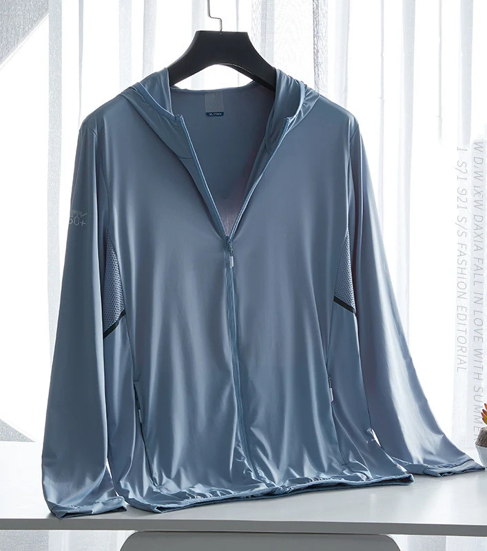 Veste homme protection solaire été fine respirante protection UV légère idéale pour les activités en extérieur et les climats chauds.
