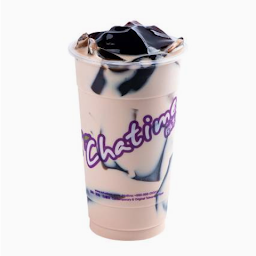 Hot Grass Jelly Roasted Milk Tea