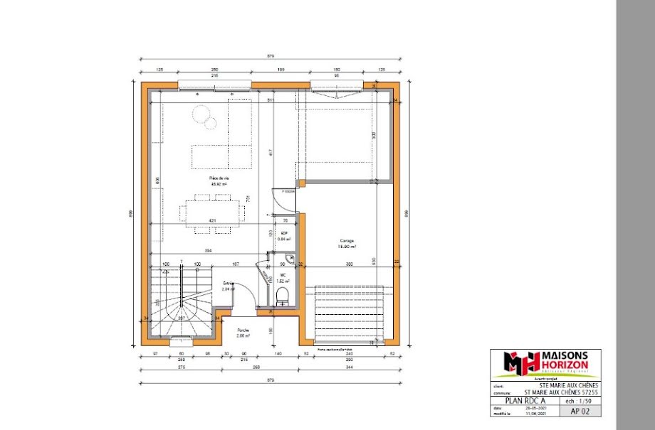 Vente maison neuve 5 pièces 100 m² à Sainte-Marie-aux-Chênes (57255), 252 000 €