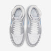 wmns air jordan 1 mid white / wolf gray / aluminum