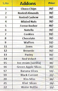 Royal Cream Shakes menu 6