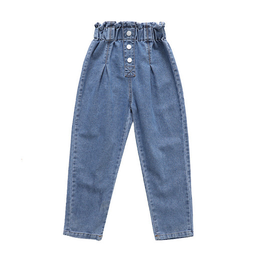 Title 7, CUHK Korean Three-button Flower Bud Denim Trous...
