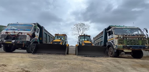 JCB 3Dx Backhoe Loader Driving