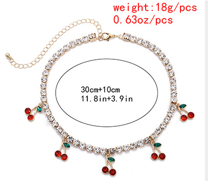 Title 3, Collar con colgante de cereza geométrica dulce ...