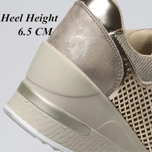Title 8, Womens Casual Wedge Heel Mesh Front Lace Up Fl...