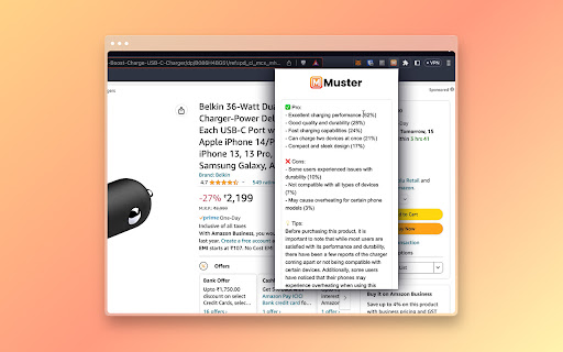 Muster AI - Amazon Reviews Summariser