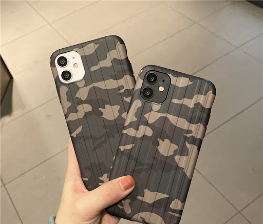 Title 4, Camouflage Phone Case iPhone 12 Silicone Anti-d...