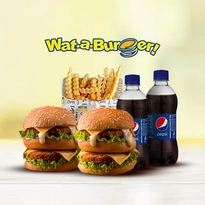 Veg Wabber + Chicken Wabber + 1 Large Peri Peri Fries + 2 Pepsi Pet