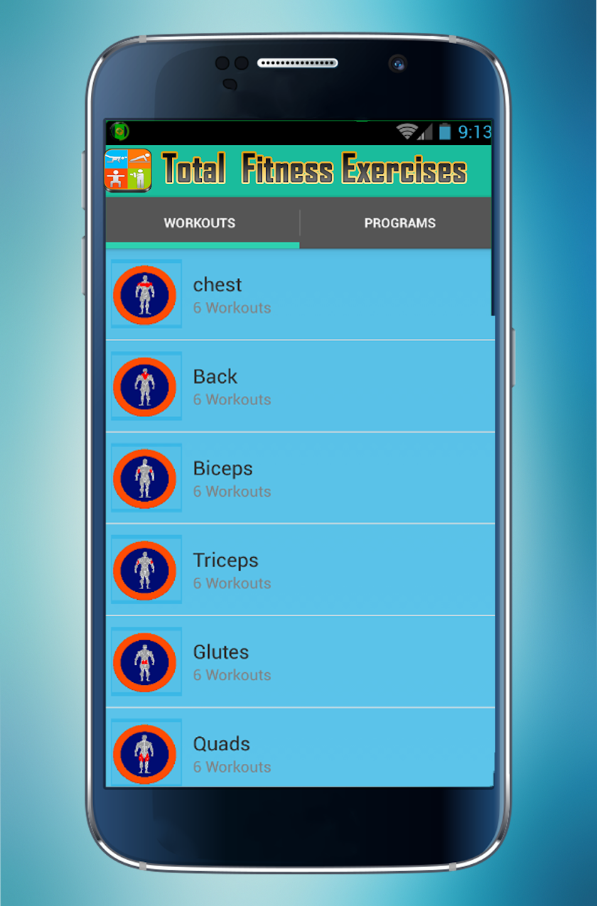 Total Fitness Exercises Screen 3