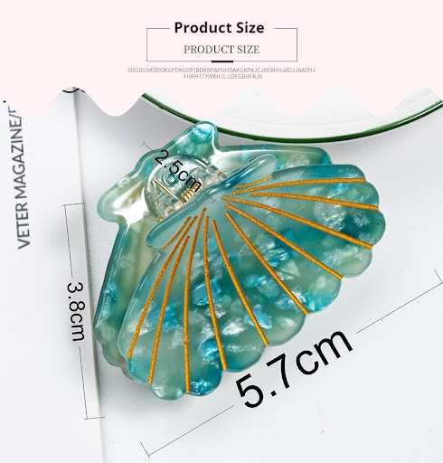 Title 1, Small Shell Grip Hair Headdress Barrettes, secu...